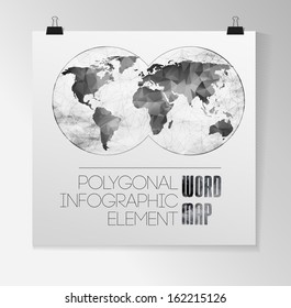 Modern elements of info graphics. World Map and typography