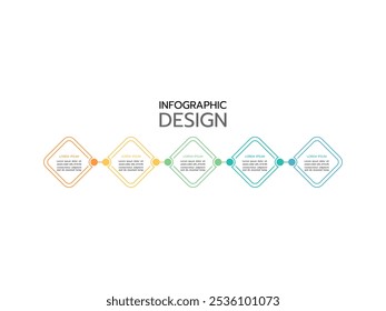 Modern elements vector infographic template. Business concept with 5 steps, options or processes.