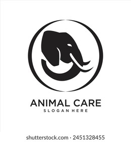 Modern elephant animal gradient abstract logo design
