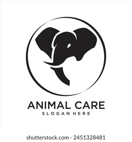 Modern elephant animal gradient abstract logo design