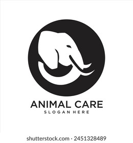 Modern elephant animal gradient abstract logo design