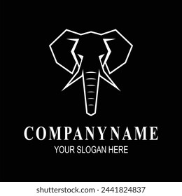 modern elephant head logo design