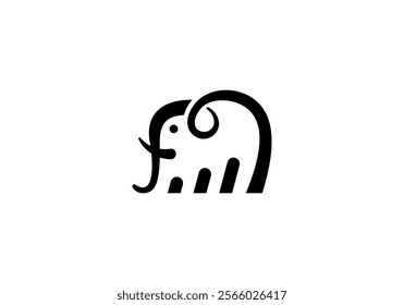 modern elephant illustration vector logo	
