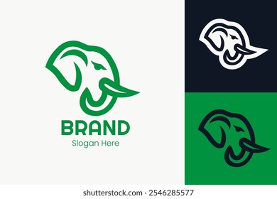 Modern Elephant Logo Design for Brand