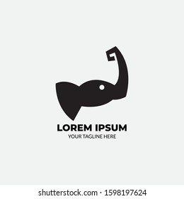 Modern Elephant Logo Design Vector