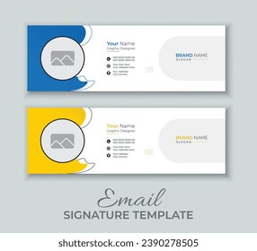 modern elips email signature layout design, email footer template
