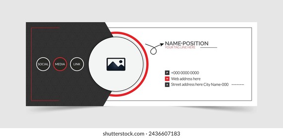 Modern email signature and banner template design