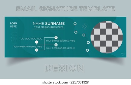  Modern email signature business template design
