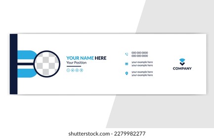 Modern Email Signature Design. Business email signature banner.