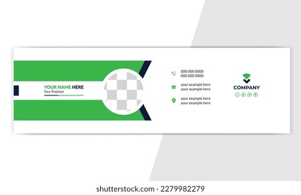 Modern Email Signature Design. Business email signature banner.