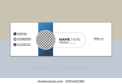Modern email signature design by abstracts shape