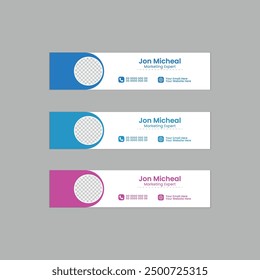 Modern Email signature design layout