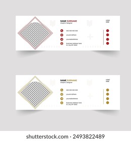 Modern Email Signature Design Email marketing template signature mail