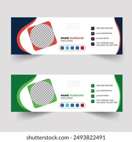 Modern Email Signature Design Email marketing template signature mail