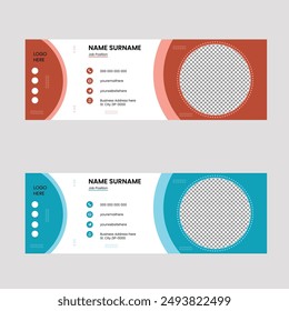Modern Email Signature Design Email marketing template signature mail