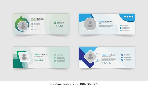 Modern email signature design template, Creative Email signature template