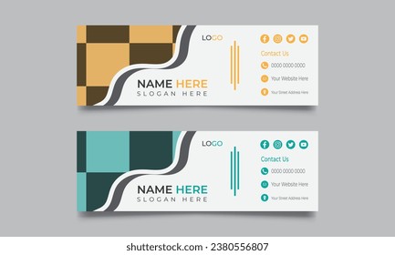 modern email signature design template. vactor design