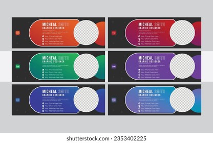 Design-Vektorgrafik für moderne E-Mail-Signatur