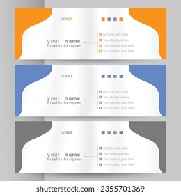 Modern Email Signature Design , vector template file layout 