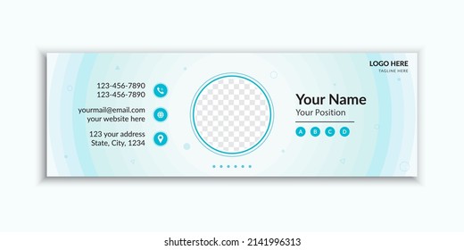 Modern email signature or email footer template design