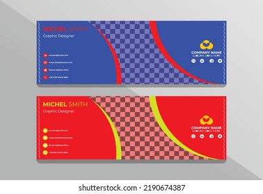 Modern Email Signature Graphic Design template