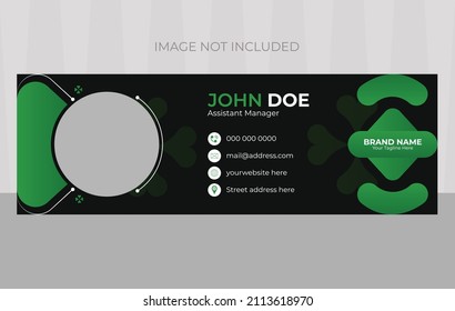 modern email signature or media cover design template for personal or business use 