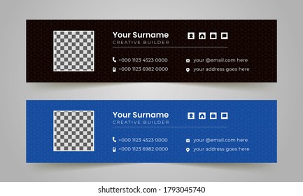Modern email signature template design.
