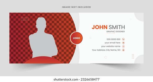 Modern Email Signature template design layout business email signature vector banner, business corporate company identity professional email signature design minimalist personal web social media cover