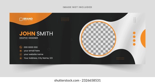 Modern Email Signature template design layout business email signature vector banner, business corporate company identity professional email signature design minimalist personal web social media cover