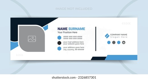 Modern email signature template design for personal social media cover