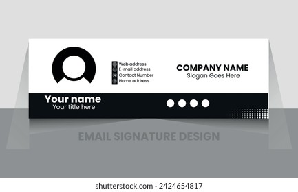 Modern email signature template or email footer Design 