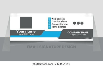 Plantilla de firma de correo electrónico moderna o pie de página de correo electrónico Diseño 