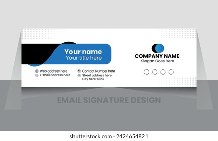 Modern email signature template or email footer Design 