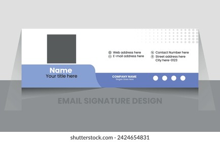 Modern email signature template or email footer Design 