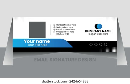 Modern email signature template or email footer Design 