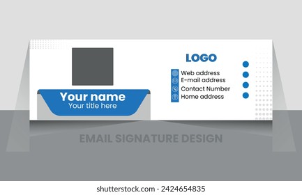 Modern email signature template or email footer Design 