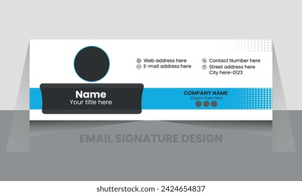 Modern email signature template or email footer Design 