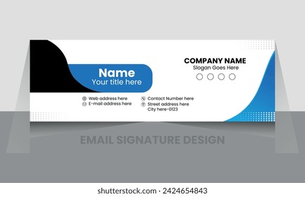 Modern email signature template or email footer Design 