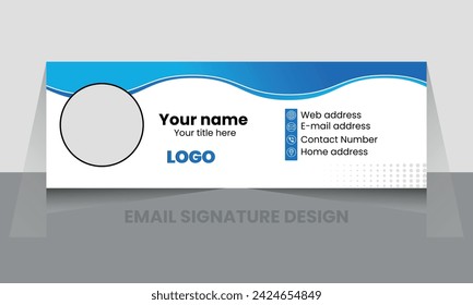 Modern email signature template or email footer Design 