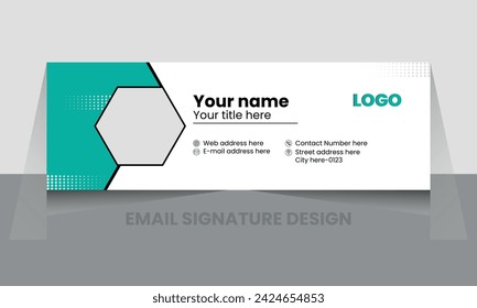 Modern email signature template or email footer Design 