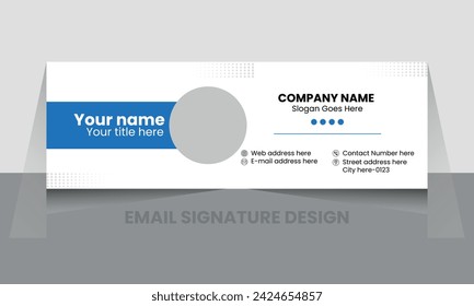 Modern email signature template or email footer Design 