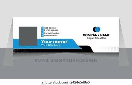 Modern email signature template or email footer Design 