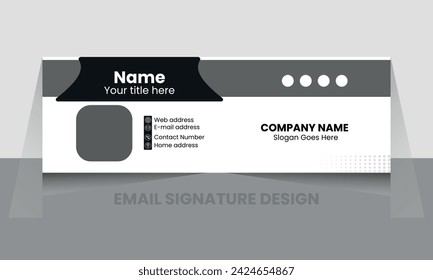 Modern email signature template or email footer Design 