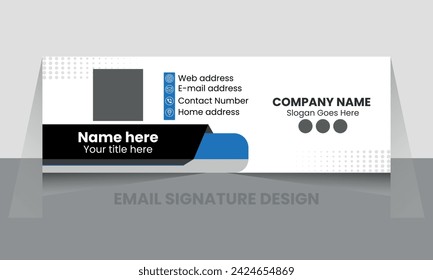 Modern email signature template or email footer Design 