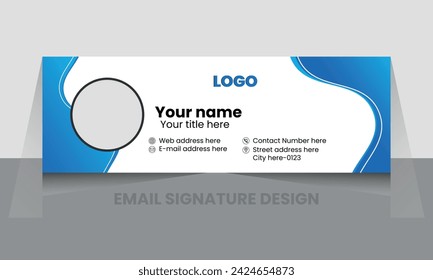 Modern email signature template or email footer Design 