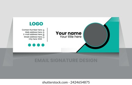 Modern email signature template or email footer Design 