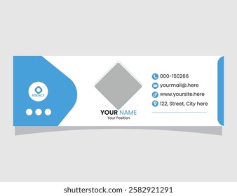 Modern Email Signature Template with Name, Position, and Contact Details