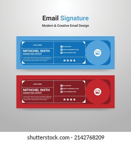 modern email signature template and social media cover design.