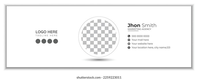 Modern Email signature Template and vector file.