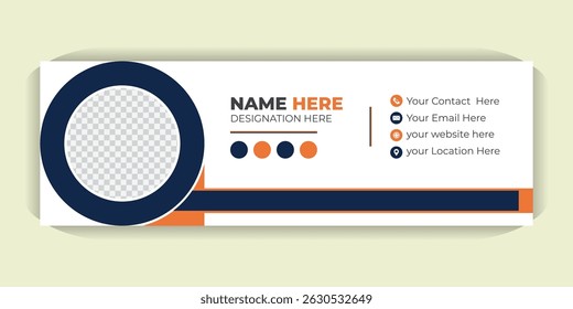 Modern Email Signature Templates, Colorful and Sleek Vector Design, Creative Email Signature Vector Template, Professional and Stylish
